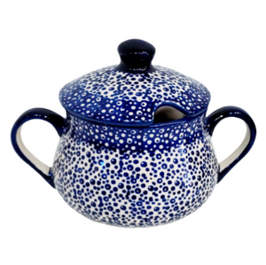 Honey pot/Large Sugar Bowl in Misty Morning pattern