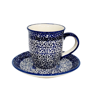 Cappuccino Cup with saucer in Misty Morning pattern