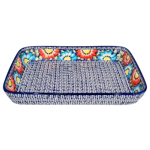 28cm Baking Tray in Poppies Galore pattern.
