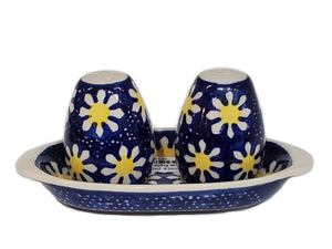 Salt and Pepper set in Yellow Daisies pattern