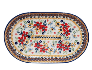 23cm Oval Platter in Summer Garden pattern