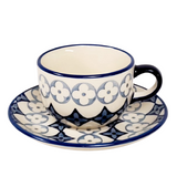 Teacup in Blue Diamond pattern