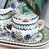 Sugar Bowl in Blue Clematis pattern