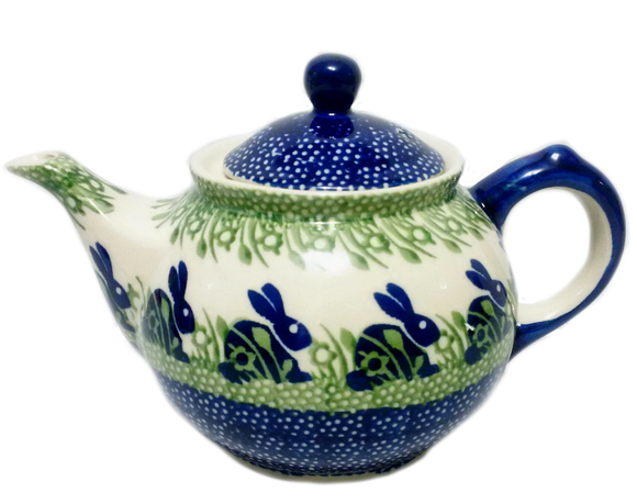 Morning teapot in Spring Bunny pattern