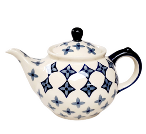 Morning teapot in Diamonds and Stars pattern