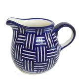 160ml Creamer in Blue Basket Weave pattern