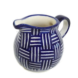 160ml Creamer in Blue Basket Weave pattern