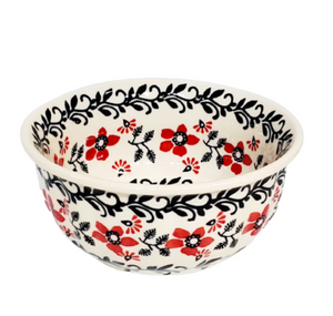 15cm Cereal / Soup Bowl in Scarlet Rose pattern