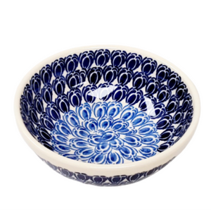 15cm Cereal / Soup Bowl in Blue Tulip pattern