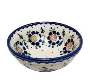15cm Cereal / Soup Bowl in Blue Daisy pattern