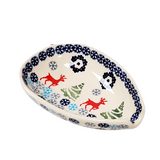 Spoon rest in Red Rudolph pattern