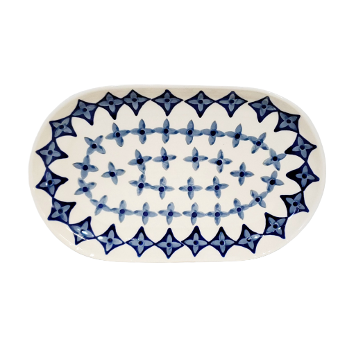 23.5cm Oval Platter in Diamonds and Stars pattern