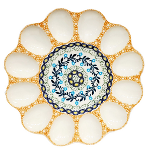 26cm Deviled Egg platter in Floral pattern