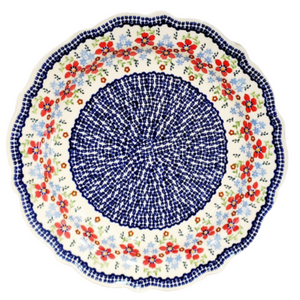 33cm Fluted Platter in Country Garden pattern