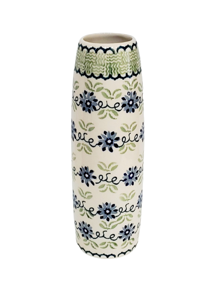 23cm Tall Flower Vase in Blue Clematis pattern