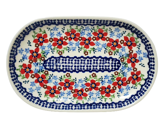 23.5cm Oval Platter in Country Garden pattern
