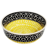 16.5cm Soup / Side Bowl in Black & Yellow pattern