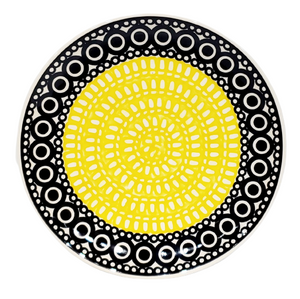 21.5cm Luncheon Plate in Unikat Black and Yellow