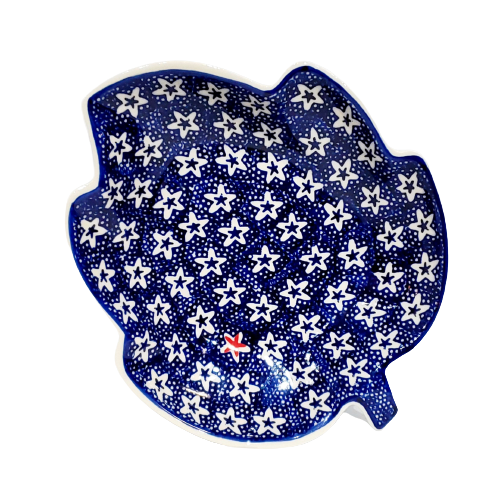 21x18cm Leaf Plate in Starry Night pattern