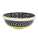 15cm Cereal / Soup Bowl in Unikat Black and Yellow pattern
