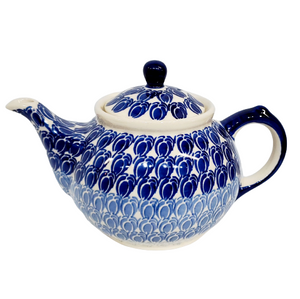 Morning teapot in Blue Tulip pattern